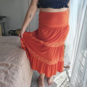 Ethereal Orange Skirt